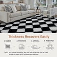 thumbnail image 5 of Checkered Rug 8x10 Living Room Black White Modern Shag Rug Washable Large Area Rug Soft Fluffy Indoor Carpet Fuzzy Vacuumable Rugs for Bedroom Home Decor Non Slip, 5 of 5