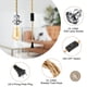 thumbnail image 3 of Kit de cable de luz colgante de 15.4 pies, enchufe en socket E26 con interruptor, cuerda trenzada industrial vintage, cromo, 3 of 7
