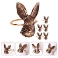 thumbnail image 3 of 6pcs Napkin Rings Thanksgiving Party Napkin Holders Metal Rabbit Serviette Rings, 3 of 9