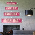 thumbnail image 2 of ANGELINA Vintage Aluminum Street Sign Childrens Name Room Metal Sign rustic metal tin | Indoor/Outdoor |  18" Wide, 2 of 4