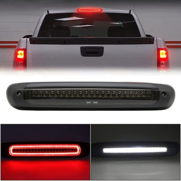 1 Pack Led 3RD Third Tail Brake Light Cargo Lamp for 2007-2013 Chevy Silverado / GMC Sierra, Rear 3rd Brake Roof Cargo Light