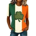 thumbnail image 2 of Haivin Women's St. Patrick's Day Green Long Sleeve Sweatshirt Funny Casual Shamrock Irish Shirt, 2 of 6