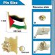 thumbnail image 2 of 5x Pin de solapa con la bandera de Palestina, broches con la bandera de Palestina, insignias, decoraciones para el Día Nacional de Palestina para bolsos y ropa, 2 of 2