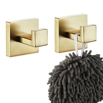 KOKOSIRI Bath Towel Hook Square Robe Hook Coat Hook Bathroom Kitchen Brushed Gold B1010BG-P2