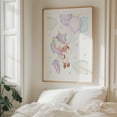 thumbnail image 6 of Magic Unicorn, Balloons, Stars, Clouds, Girl Nursery - Illustration Watercolor Whimsical Pastel Fantasy Stars Unframed Wall Art Print 9 x 12 inches, 6 of 13