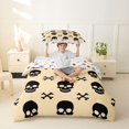 thumbnail image 2 of Homewish Skull Twin Duvet Cover For Boys Girls,Happy Halloween Twin Bedding,Cream,Halloween Reversible,2pcs,1 Duvet Cover and 1 Pillowcase, 2 of 6