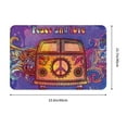 thumbnail image 3 of Haiem Peace And Love Front Door Mat Indoor Outdoor Entrance, Waterproof All-Season, All-Weather Doormat, Durable Flannel Fabric, Fade Resistant, Low Profile, 16x24in, 3 of 9