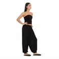 thumbnail image 5 of Forever 21 Women’s Balloon Pants, Relaxed Pull-On Wide Leg Bottoms with Gathered Tapered Hem, Flowy Casual Lounge Trousers, XS-XL, 5 of 6