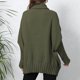thumbnail image 5 of Suéter de invierno para mujer, suéter de punto de cuello alto de gran tamaño y cálido, suéter de punto con mangas de murciélago sueltas para otoño e invierno, 5 of 6