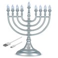 thumbnail image 1 of Aviv Judaica Traditional LED Electric Hanukkah Menorah - Battery or USB Powered - Includes a Micro USB 5 cable, 1 of 1