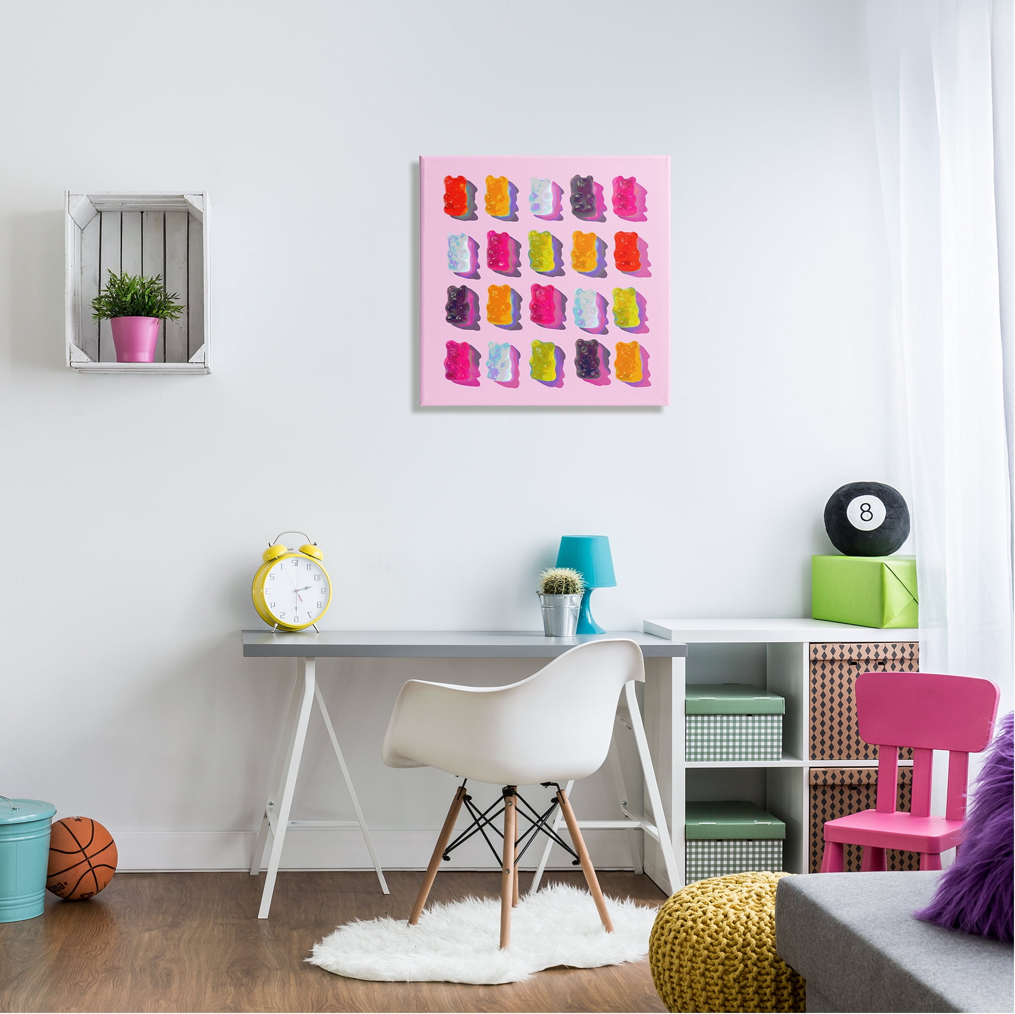 Stupell Industries Pink Modern Gummy Candy Food & Beverage Painting Gallery Wrapped Canvas Art Print Wall Art, 24 x 24