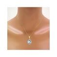 thumbnail image 3 of RYLOS Jewelry For Women 14K Yellow Gold Princess Diana Inspired Ring & Necklace W/ 18" Chain Gemstone & Diamonds 9X7MM  Aquamarine March Birthstone Womens Jewelry Matching  Gold Jewelry For Women, 3 of 9