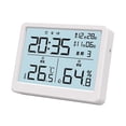 thumbnail image 4 of Indoor Hygrometer LCD Screen Calendar Wall Clock Portable Humidity Gauge Alarm, 4 of 9