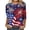 Dark Blue, variant on IROINNID 4th of July T-Shirt For Women Fashion Retro Loose Tops Blouse Round Neck Women Tops America Independence Day