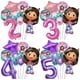 thumbnail image 2 of Casa de muñecas Gabby, globos con números de gatos, decoración para fiesta de cumpleaños para niños, globos de aluminio de látex, juego de globos para muñeca de Gabby para niña, 2 of 5