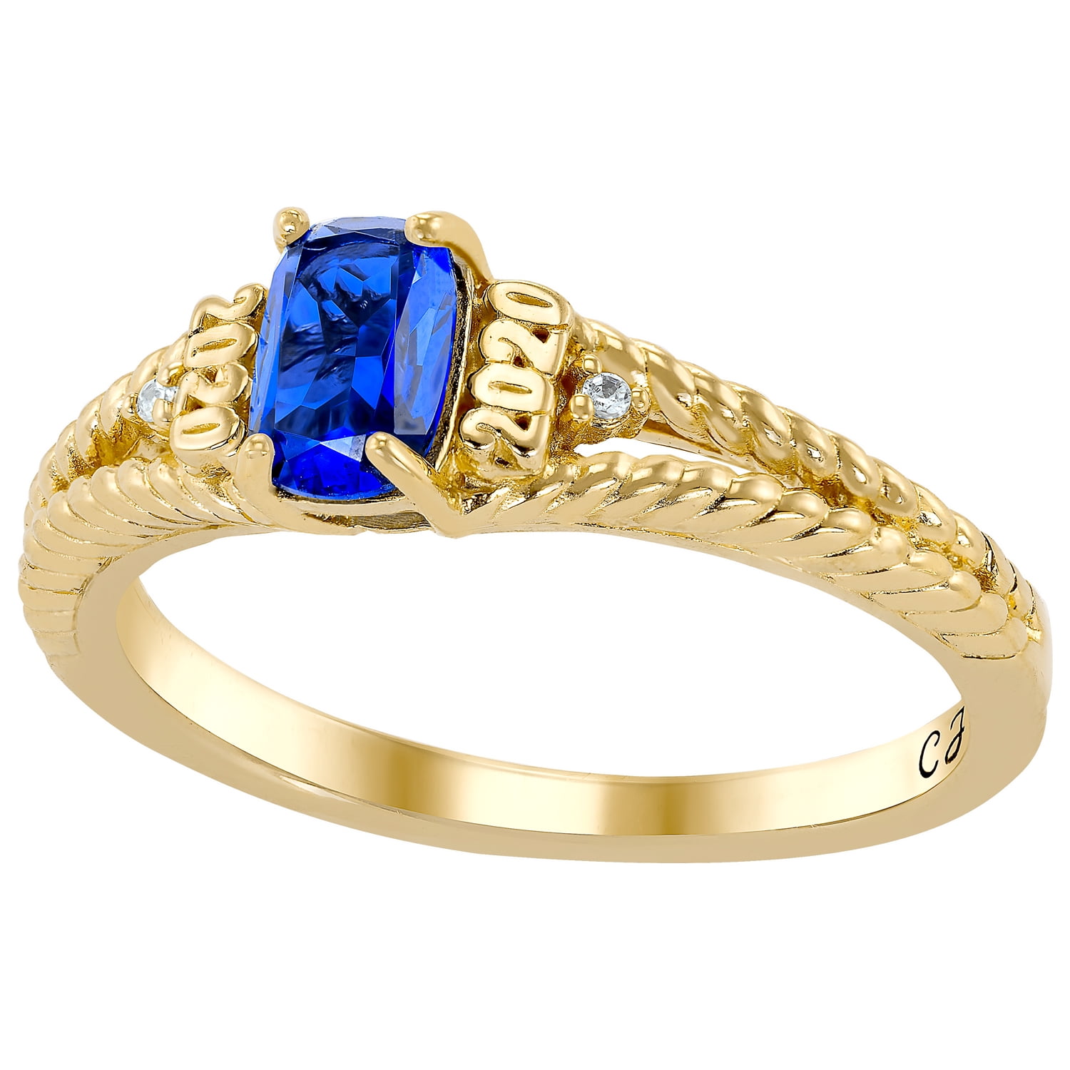 Personalized Women's Lilla Class Ring available in Valadium, Silver Plus, 10k Yellow and White Gold