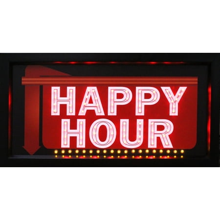 Happy Hour Framed LED Sign - Walmart.com