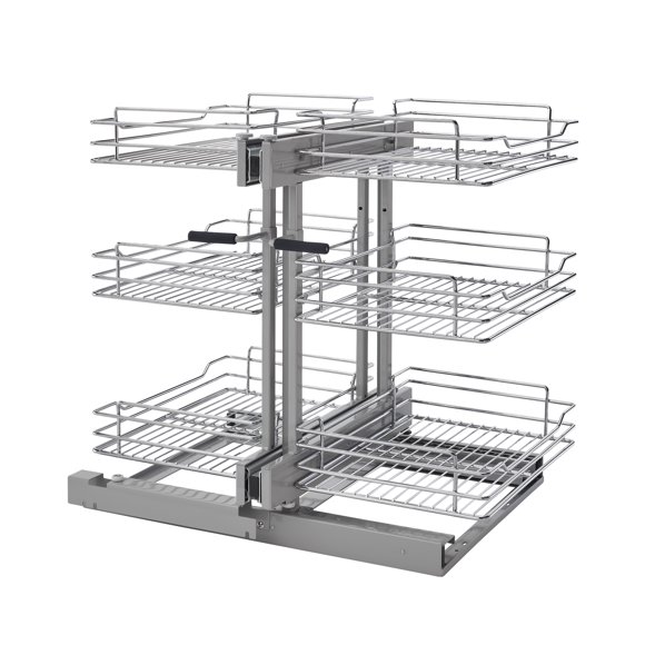 Rev-A-Shelf 3 Tier Pullout Organizer for Corner Cabinets with Soft-Close