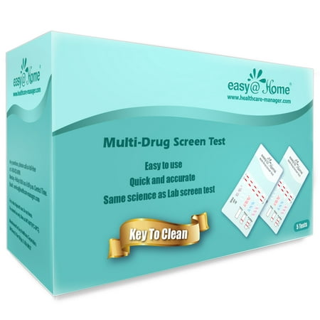 Easy@Home Multi-Drug Screen Test, #EDOAP-254, 5 (Best Way To Pass A Drug Screen)