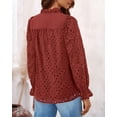 thumbnail image 2 of Blusa de Mujer PRETTYGARDEN Manga Abullonada con Encaje Talla M, 2 of 6