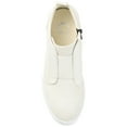 thumbnail image 5 of Journee Womens Clara Round Toe Inside Zip Wedge Sneakers, Widths Available, 5 of 10