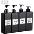 thumbnail image 1 of Voyzdx 4PCS Dispensador De Jab&oacute;n 500 Ml,Envase Botella de Pl&aacute;stico Vac&iacute;as Dispensador de Jab&oacute;n Reutilizable con Bomba para Loci&oacute;n,Champ&uacut, 1 of 7