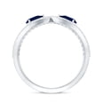 thumbnail image 2 of Rosec Jewels Lab Created Ring with Real Sapphire - Infinity Engagement Ring (Authentically Certified), 10K White Gold, US 3.00, 2 of 8
