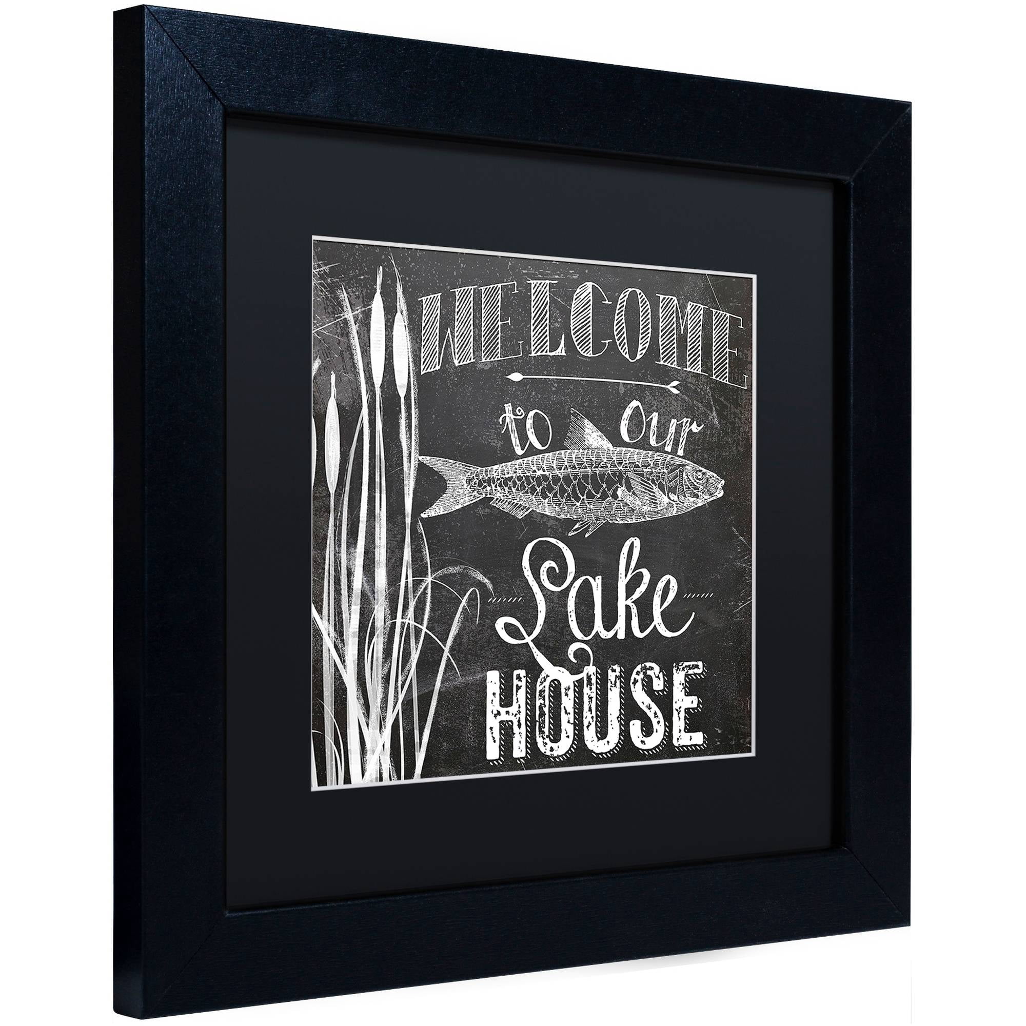 Trademark Fine Art "Lake House I" Canvas Art by Color Bakery Black Matte, Black Frame