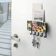 thumbnail image 5 of Giraffe Color Blocks Key Holder for Wall Mail Holder Organizer with 5 Key Hooks Wall Mount Key Rack with Shelf, 5 of 6