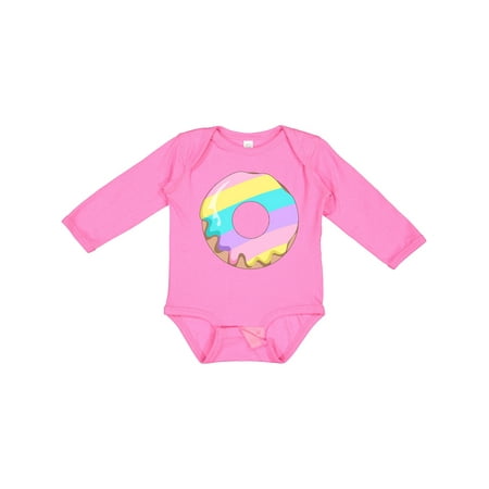 

Inktastic Easter Donut with Pastel Rainbow Frosting Gift Baby Boy or Baby Girl Long Sleeve Bodysuit