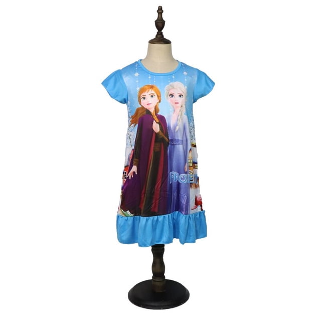 2023 princesas de Disney niña verano manga corta niños ropa pijamas para niños cumpleaños disfraz Casual Frozen 2 Anna Elsa 3 8 Y7T Gao Jinjia LED