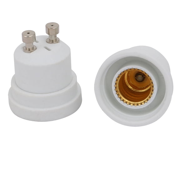 Unique Bargains 2pcs GU10 to E12 Extender Adapter Converter Lamp Bulb Socket Holder White
