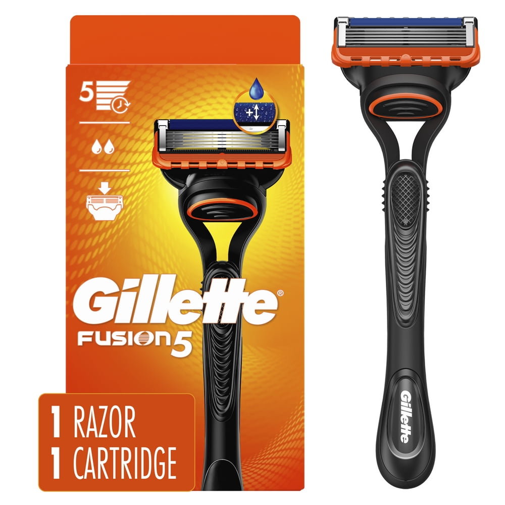Gillette Fusion5 Power Man's Shaver, Orange Handle, with 1 Blade