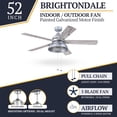 thumbnail image 4 of Prominence Home Brightondale 52 Inch Industrial Ceiling Fan w/ Light, Galvanized, 4 of 12
