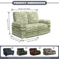 thumbnail image 2 of Xoenoiee Green Rose Flower Geometric Print Loveseat Recliner Covers 2 Seater Stretch Reclining Loveseat Cover, Washable Recliner Loveseat Covers Furniture Protector Double Recliner Cover for Dog Kid, 2 of 6