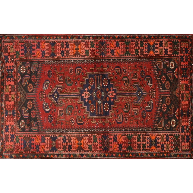 Ahgly Company Machine Washable Indoor Rectangle Traditional Dark Sienna Brown Area Rugs, 2' x 3'
