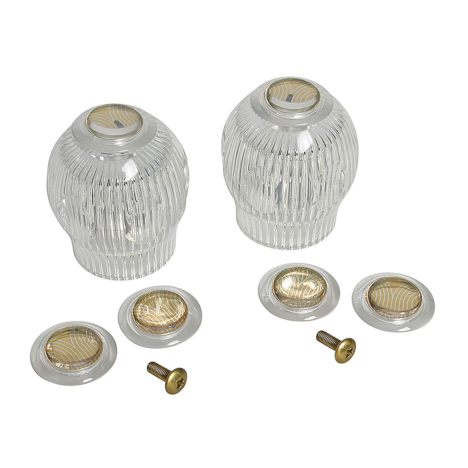 Danco 88671 Pair of Faucet Handles for Sterling Tub/Shower, Clear Acrylic