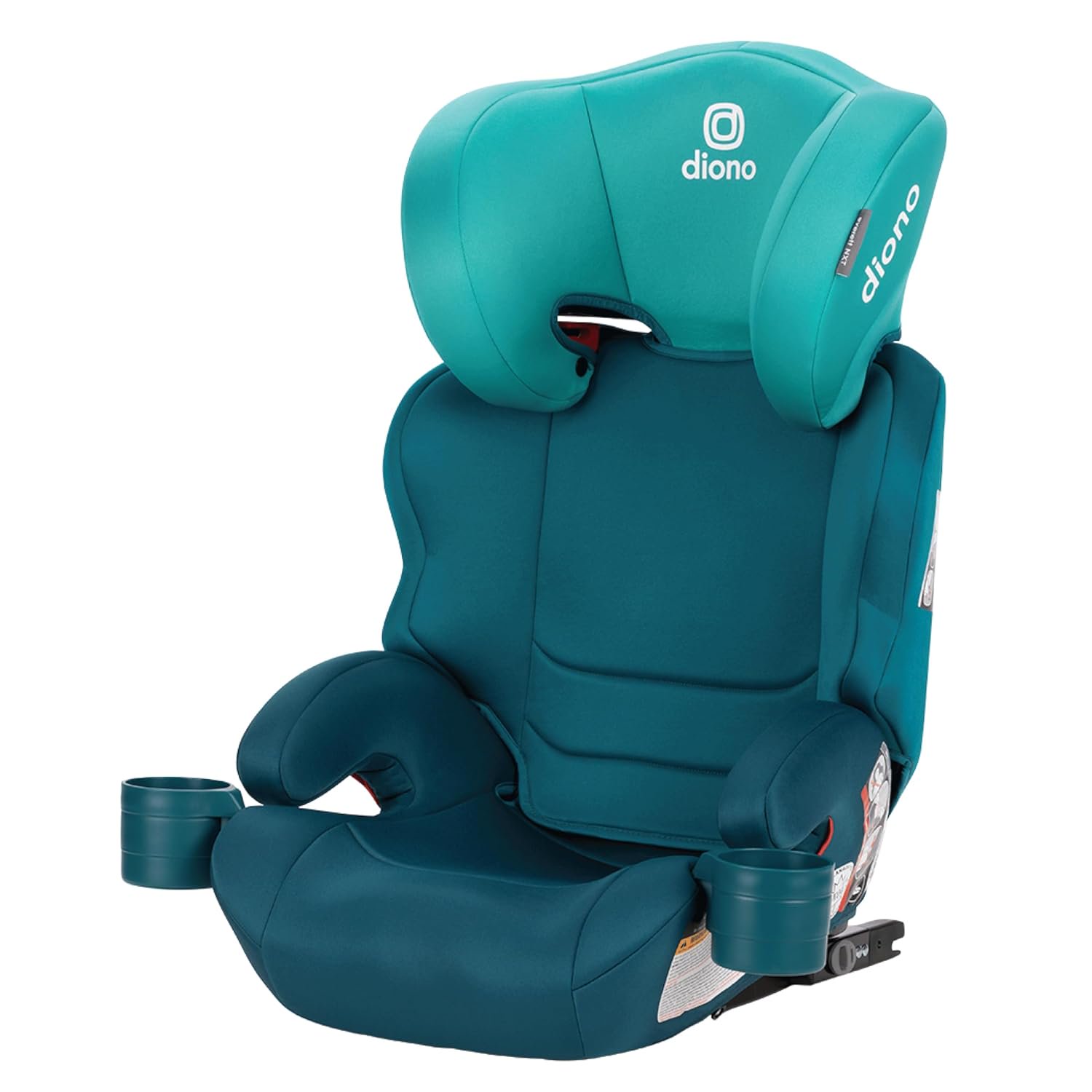 Diono Everett LE High Back Booster Car Seat, 7‑Position Adjustable , Rigid‑Latch,40‑120 lb, Blue Razz Ice