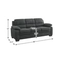 thumbnail image 7 of Lexicon Holleman Modern Textured Fabric Sofa with Pillow-top Arms in Dark Gray, 7 of 7