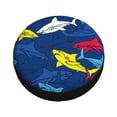 thumbnail image 3 of Gaeub Cartoon Shark 14-17in Tire Cover, Spare Tire Cover, for Camper Caravan, Trailer, Car, Truck, SUV, Jeep - 17 inch, 3 of 9