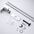 thumbnail image 6 of LED Bathroom Sink Faucet, Chrome Waterfall Single Hole Handle Vanity Faucets for Sinks 1 Hole with Metal Pop Up Drain and 2 Water Supply Lines, Side Handle, 6 of 11