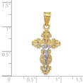 thumbnail image 2 of 14K Yellow Gold Small Narrow Cross w/Crucifix Pendant, 2 of 2
