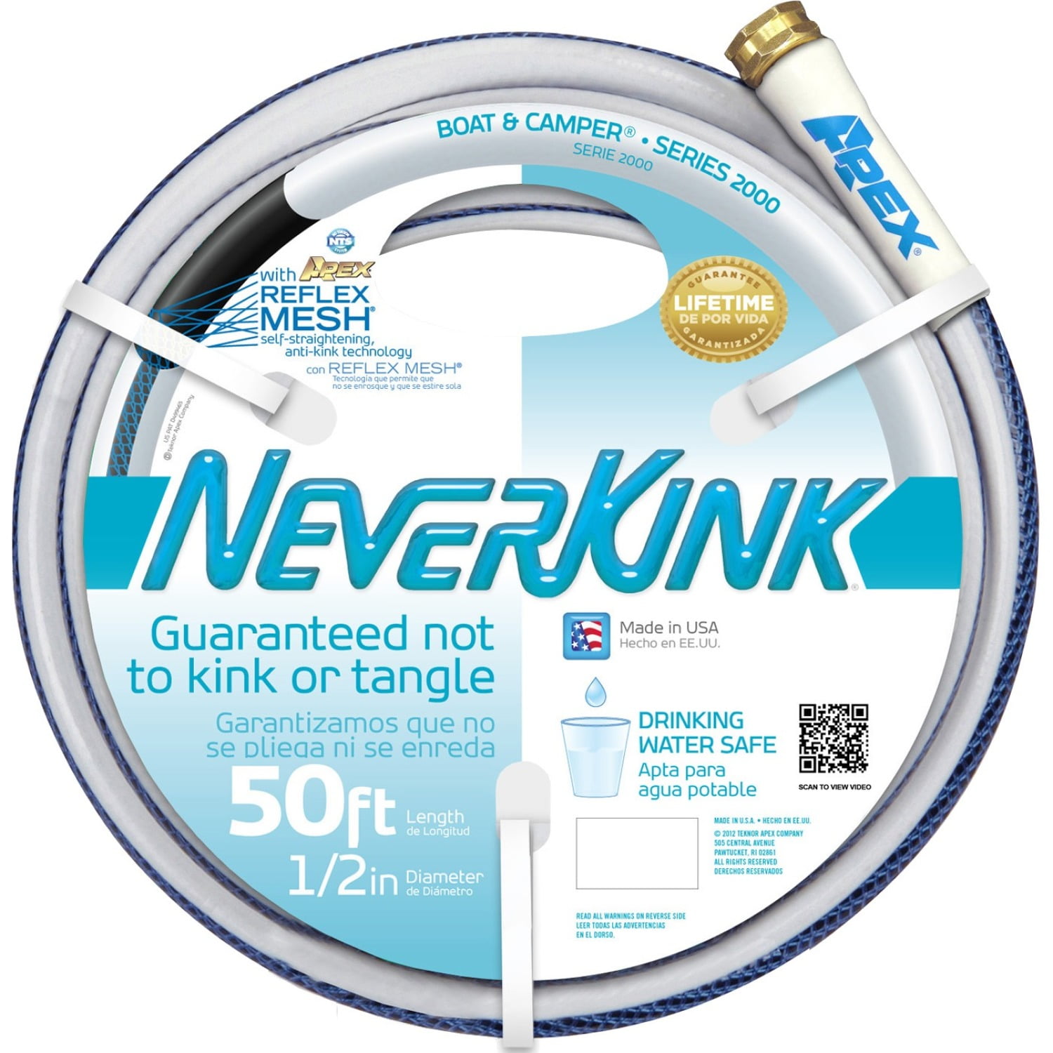 Apex 7612-50 0.5 in. x 50 ft. NeverKink Boat & Camper Hose