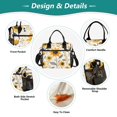 thumbnail image 3 of FORMRS Insulated Lunch Bag for Work School Unisex Large Capacity Cooler with Shoulder Strap, White Watercolor Sunflowers, 3 of 6