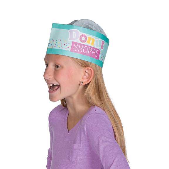 Fun Express Donut Party Paper Hats Paper 12 Pieces