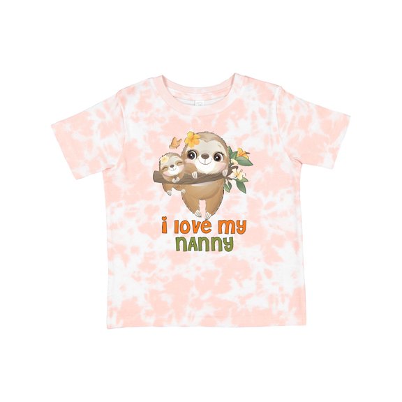 Inktastic Cute Sloth I Love My Nanny Boys or Girls Toddler T-Shirt