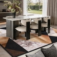 thumbnail image 6 of Toyoso 8x10 Large Geometric Area Rug, Brown and Grey Abstract Rug, 0.25 inch Durable Machine Washable Non-Slip Indoor Floor Carpet for Dining Room and Large Space, Pet Friendly Rug, 6 of 8