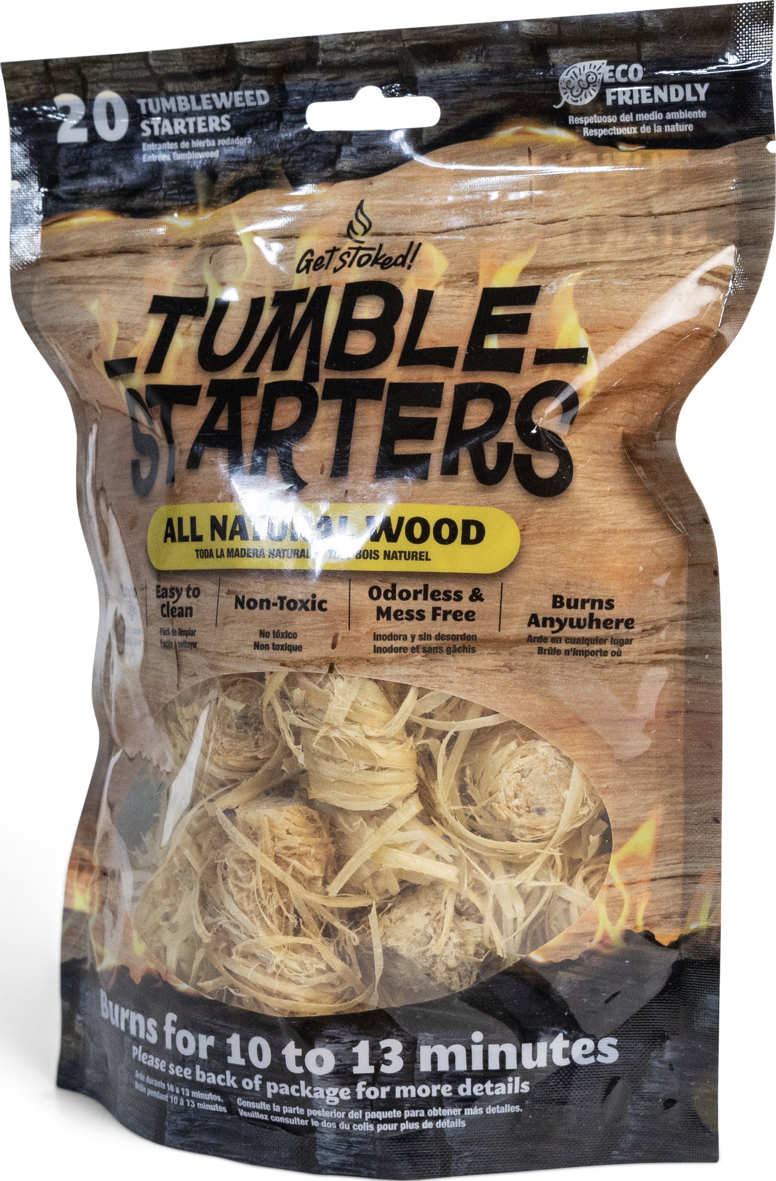 Get Stoked Tumble Starters - All Natural Wood