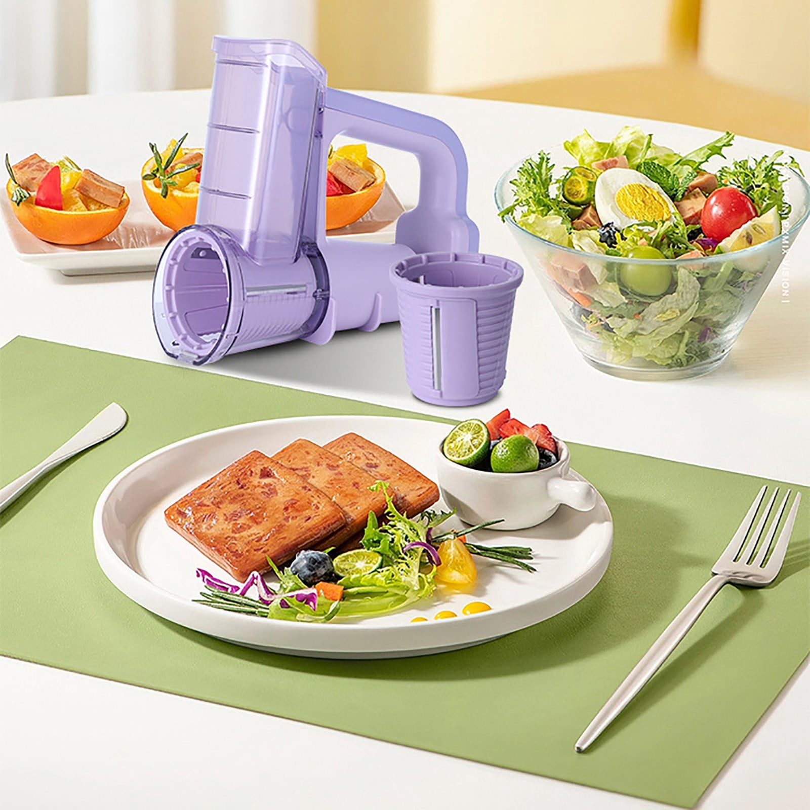 Electric Vegetable Chopper, Multi-Functional Electric Vegetable Cutter Drum Cheese Slicing Shredding, Vegetable Slicer Food Processor, Veggie Food Cutter, Vegetable Cutter Shaved Ice Kitchen Gadget