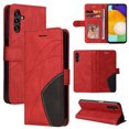 thumbnail image 1 of Compatible Samsung Galaxy A13 5G Case, Leather Wallet Case Stand View Magnetic Clasp Book Flip Folio Phone Cover - Red, 1 of 5